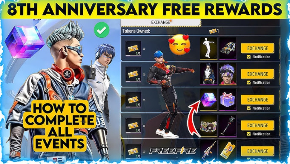 Free Fire की 8वीं सालगिरह पर बंपर तोहफा: लॉगिन करो और पाओ Magic Cube के शानदार रिवॉर्ड्स