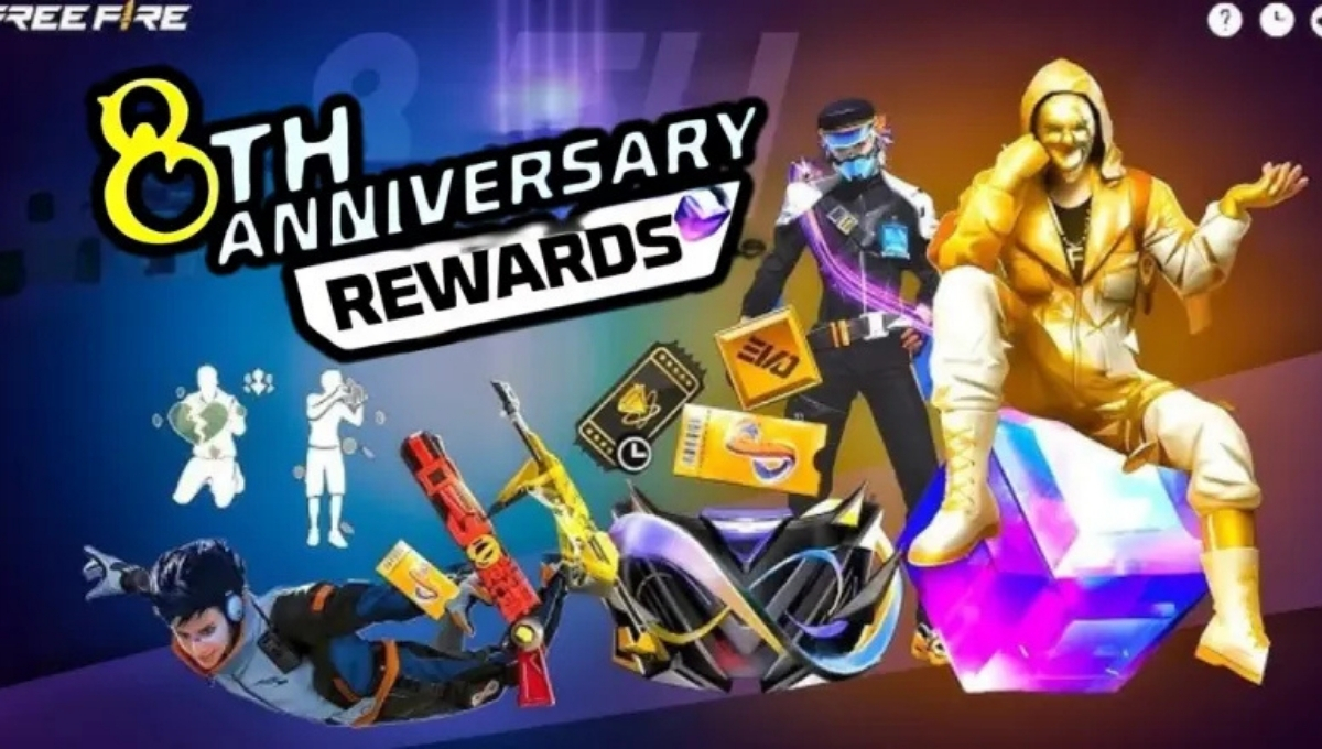 Free Fire 8वीं एनिवर्सरी सेलिब्रेशन: आज के Redeem Codes से पाएं फ्री स्किन्स, डायमंड और बहुत कुछ