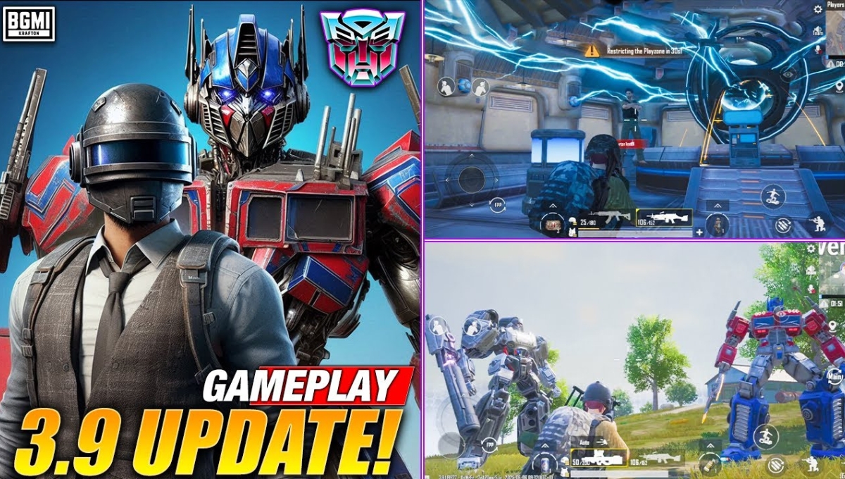 BGMI 3.9 अपडेट में आए Optimus Prime बनकर खेलने का मौका गेमिंग का रोमांच अब ट्रांसफॉर्मर स्टाइल में 